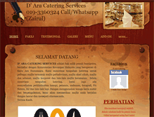 Tablet Screenshot of daracatering.com